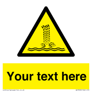 Custom warning artificial waterfall